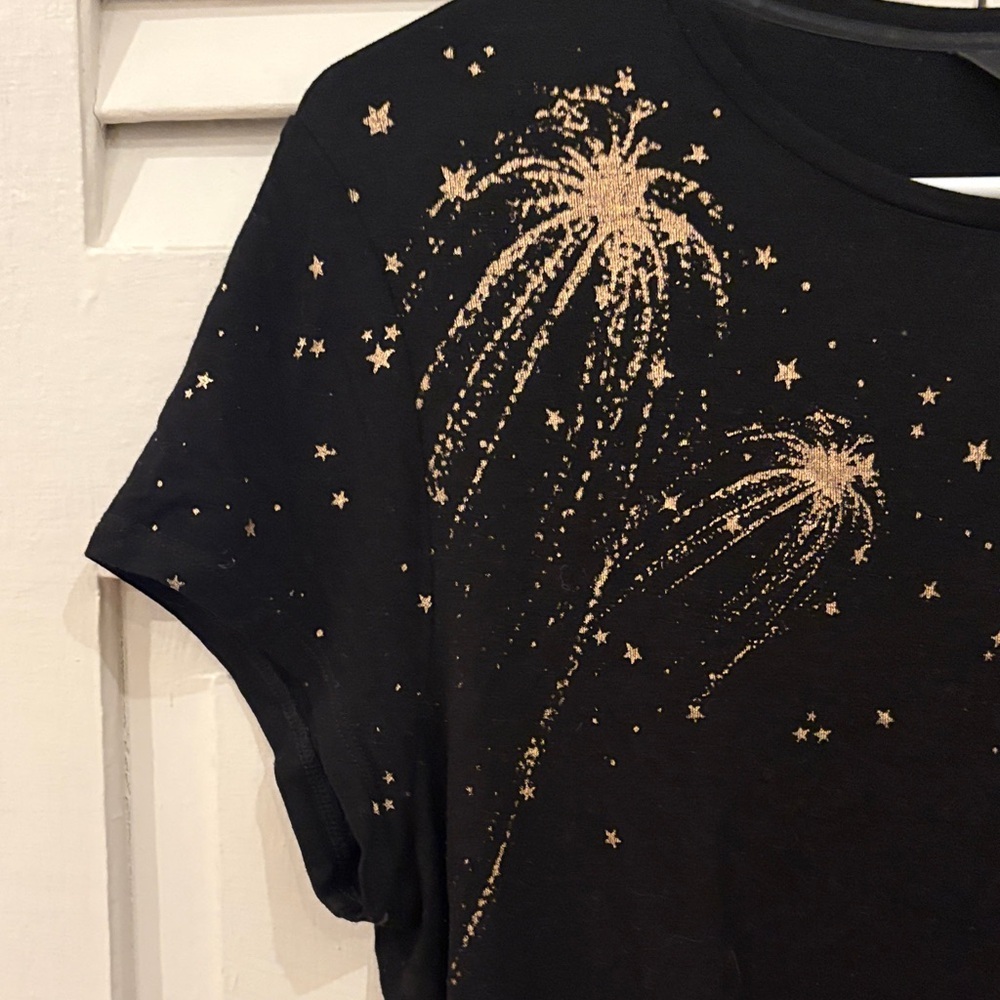 Ted Baker Black Top with Gold Accents - Picture 5 of 10